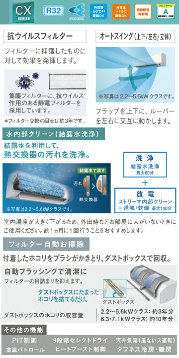 楽天市場】【工事費込 セット】ダイキン 20畳用 エアコン S635ATCP 