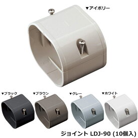 因幡電工 配管化粧カバー ジョイント LDJ-90 (10個入) エアコン工事