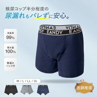 【P10倍】尿漏れパンツ 男性用 100cc【メッシュ生地で快適】メンズ パット付き ボクサーパンツ 失禁パン…