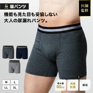 【P10倍】尿漏れパンツ 男性用 盾パンツ 60cc【医師推奨の定番】ボクサーパンツ パット付き 失禁パンツ …
