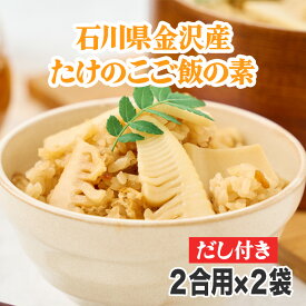 【金沢産 たけのこご飯の素 2合用×2袋】送料無料 加賀野菜 野菜 国産 石川県 時短 炊き込みご飯 お弁当 おにぎり 筍 たけのこ 竹の子 タケノコ セット ごはん 素