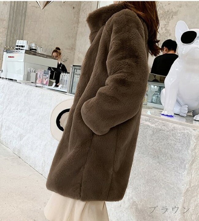 Example ファーコート K.BROWN Lサイズ 楽天市場】ファーコート ロング 