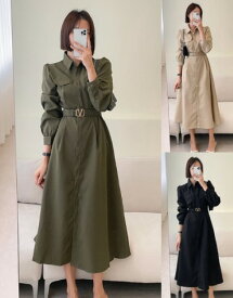 ワンピース 長袖 フリルワンピ きれいめワンピ オフィスカジュアル 無地 シンプル かわいい 【大きいサイズ レディース 秋冬 結婚式 きれいめ タイト フォーマル 大人 上品 チュニック one-piece】