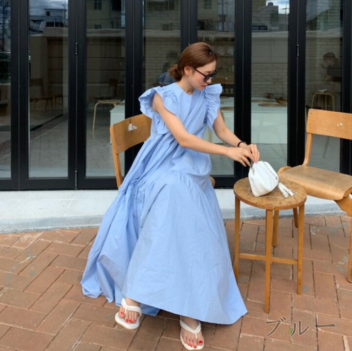 楽天市場】全3色 ワンピース フリル 切り替え 体型カバー 着痩せ sweet  