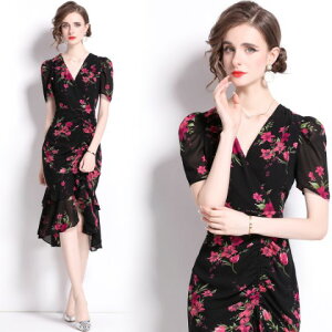 Ђ䃏s[X ~fBA䃏s[X  ԕ VlbN hX 񎟉 I ey傫TCY fB[X H~  ꂢ ^Cg tH[} l i `jbN one-piece