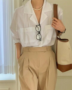 Vc _u|Pbg gbvX 㒅 if uEXy傫TCY fB[X H~ `jbN tH[} ItBX {E^C VtH Vc Ci[ blousez