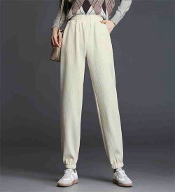 大きいサイズ スウェットパンツ コーデュロイ ビームパンツ テーパードパンツ カジュアル【大きいサイズ レディース 秋冬 下着 ボトムス ストレート スキニー ショーツ pants】