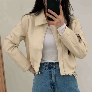 【送料無料】クール系 レザー コート バイク ライダースジャケット スリム【大きいサイズ レディース ロング ジャケット アウター 上着 ハンガー ロング丈 秋冬 coat】