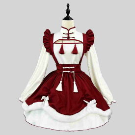 【送料無料】コスプレ メイド服 ハロウィン衣装 可愛い 舞台 ワンピース　3set【大きいサイズ レディース 秋冬 コスプレ 衣装 コスチューム アニメ 制服 仮装 ハロウィン インスタ映え costume】