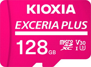 KIOXIA(�L�I�N�V�A) �����Ń����� microSD 128GB EXCERIA PLUS UHS-I U3 V30 Class10 microSDXC KLMPAE128G �L���q��