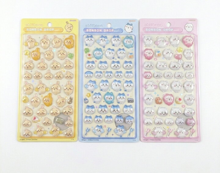 楽天市場】3種セット ちいかわ ボンボンドロップシール ハチワレ 