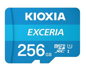 KIOXIA microSD�J�[�h 256GB Class10 EXCERIA �G�N�Z���A (KEMC-A256G) SD�ϊ��A�_�v�^�t�@�������q��