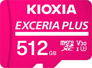 KIOXIA(�L�I�N�V�A) �����Ń����� microSD 512GB EXCERIA PLUS UHS-I U3 V30 Class10 microSDXC KLMPAE512G �L���q��