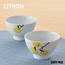 波佐見焼 茶碗 シトロン お茶碗 手描き ゆず柄 柚子 フルーツ 茶...