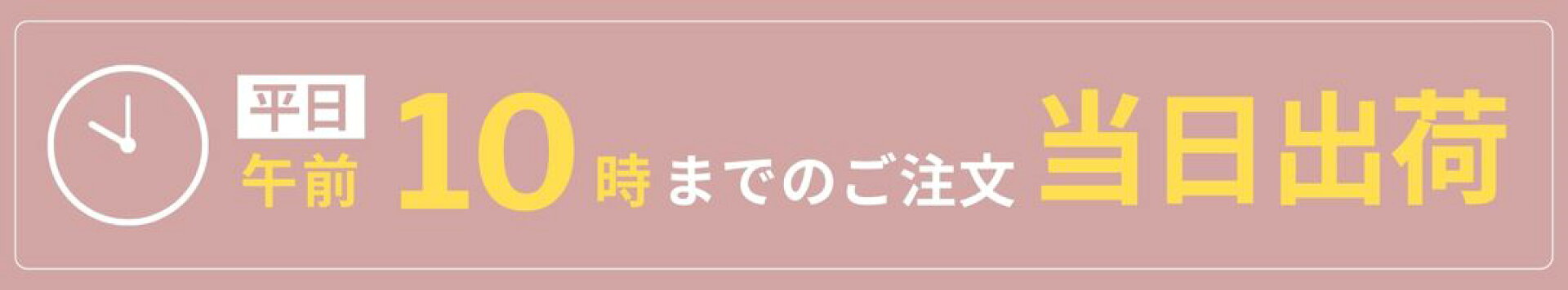 平日午前10時まで当日出荷