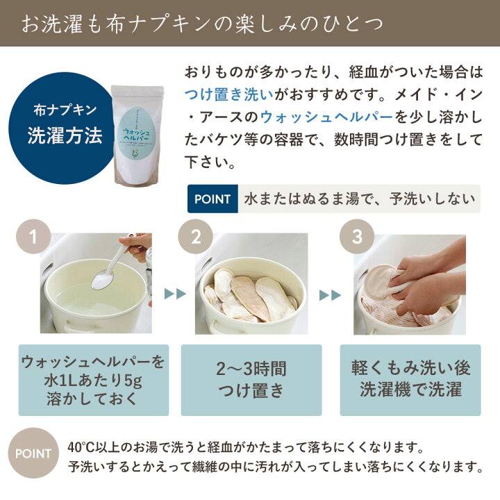 楽天市場】《ケア＆改善》布ナプキン おりもの 温活 ［ スリム布 