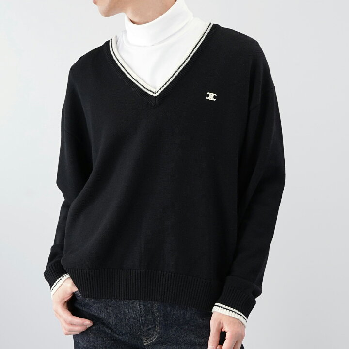 楽天市場】CELINE セリーヌ トリオンフ ウールセーター Vネック  