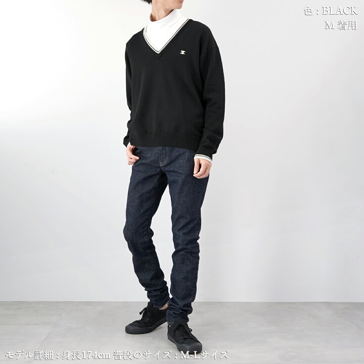 CELINE ウール Vネックセーター 黒 yzerr着用 セリーヌ CELINE ニット  