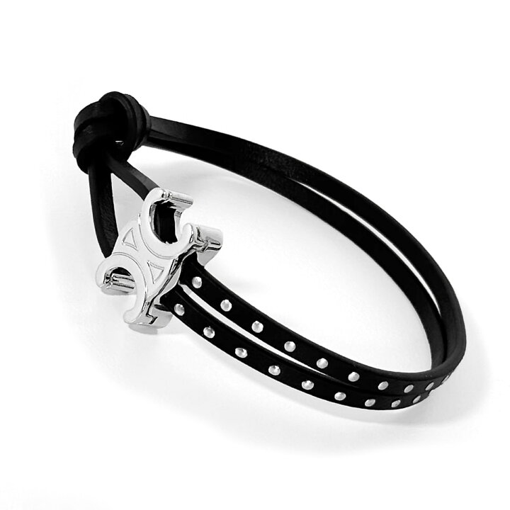 楽天市場】CELINE セリーヌ トリオンフ スタッズ ブレスレット  