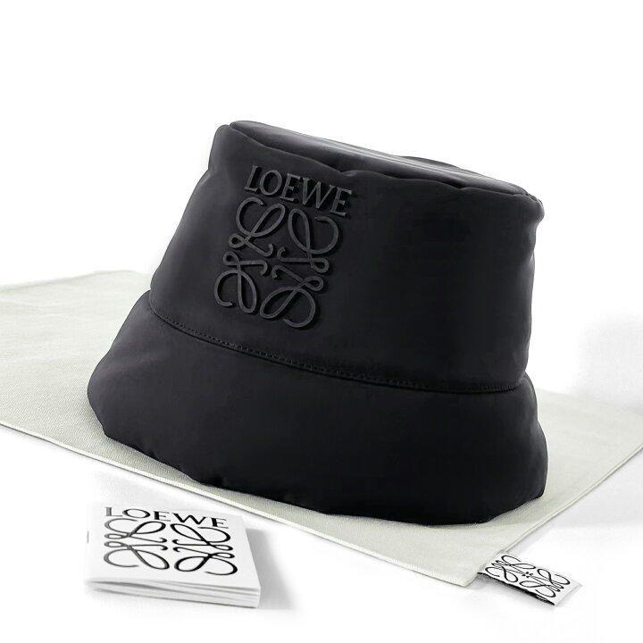 楽天市場】LOEWE ロエベ ナイロン PUFFY バケットハット 黒 ブラック 