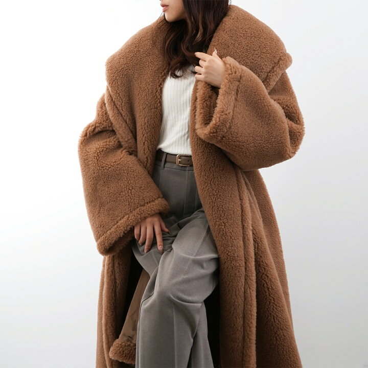 楽天市場】Max Mara マックスマーラ Apogeo テディベア コート ロング 