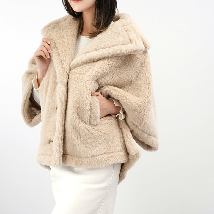 楽天市場】Max Mara マックスマーラ ALEGGIO テディ ケープ ポンチョ 