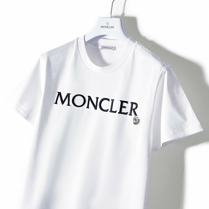 楽天市場】MONCLER モンクレール ロゴ クルーネック Tシャツ ブラック 