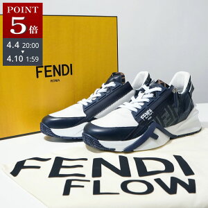 FENDI �t�F���f�B FF�W���J�[�h �X�j�[�J�[ FLOW �t���[ 7E1392 AJZH �� �z���C�g �u���[ BIAN BLU DENIM ABISS �����Y �j �j�� �l�C �v���[���g F���S ���S