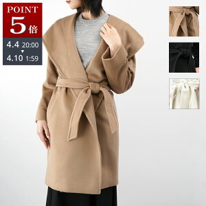 Max Mara Studio �}�b�N�X�}�[�� �X�e���f�B�I �R�[�g NEWMANG �E�[���R�[�g �x�[�W�� �z���C�g �u���b�N ���f�B�[�X ���� �l�C �������� �v���[���g ���S