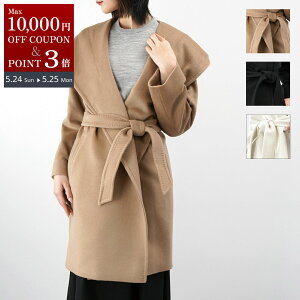 Max Mara Studio �}�b�N�X�}�[�� �X�e���f�B�I �R�[�g NEWMANG �E�[���R�[�g �x�[�W�� �z���C�g �u���b�N ���f�B�[�X ���� �l�C �������� �v���[���g ���S