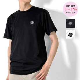 STONE ISLAND ロゴ 半袖Tシャツ ストーンアイランド ブラック 黒 ホワイト 白 メンズ 801524113 【返品送料無料】 【ラッピング無料】