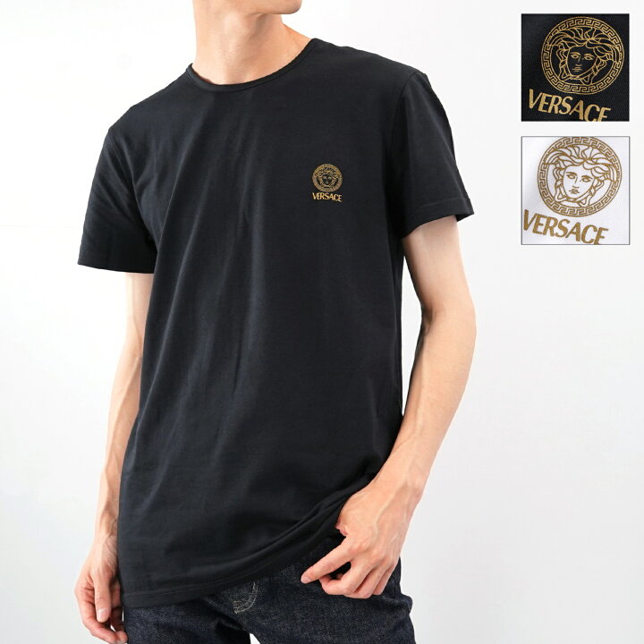楽天市場】VERSACE ヴェルサーチェ ロゴ クルーネック Tシャツ  