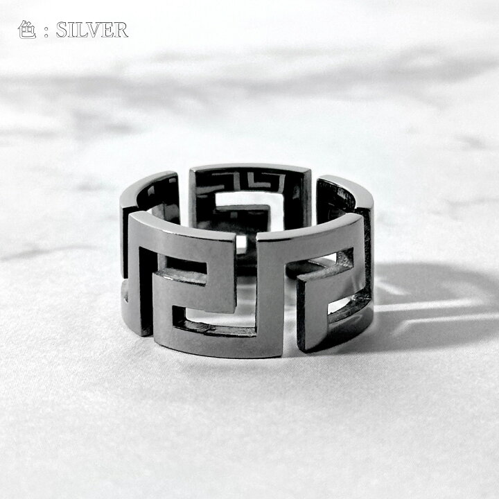 楽天市場】VERSACE ヴェルサーチ グレカ グリーク リング 指輪 GRECA 