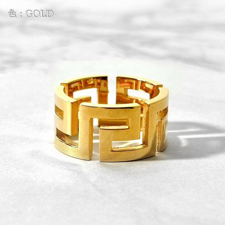 楽天市場】VERSACE ヴェルサーチ グレカ グリーク リング 指輪 GRECA 