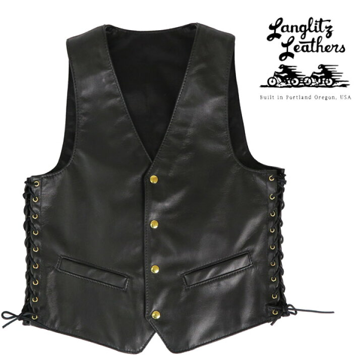 Langlitz Leathers Laced Vest ラングリッツ レザー 
