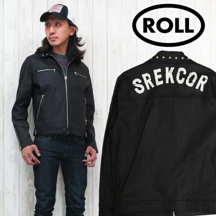 楽天市場】ROLL ロール コットンライダースジャケット スタッズ 