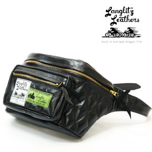 ObcU[Y Langlitz Leathers z[XnCh pbfbh AEgTCh |Pbg EGXg obO Horse Hide Padded Outside Pocket Waist Bag U[ c[obO |[` nv