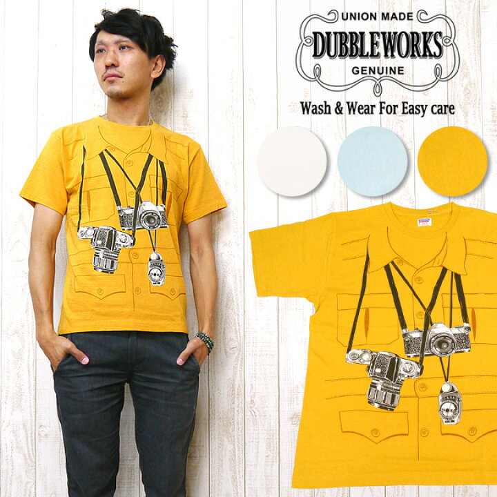 楽天市場】ダブルワークス DUBBLE WORKS Tシャツ 半袖 丸胴 プリント 