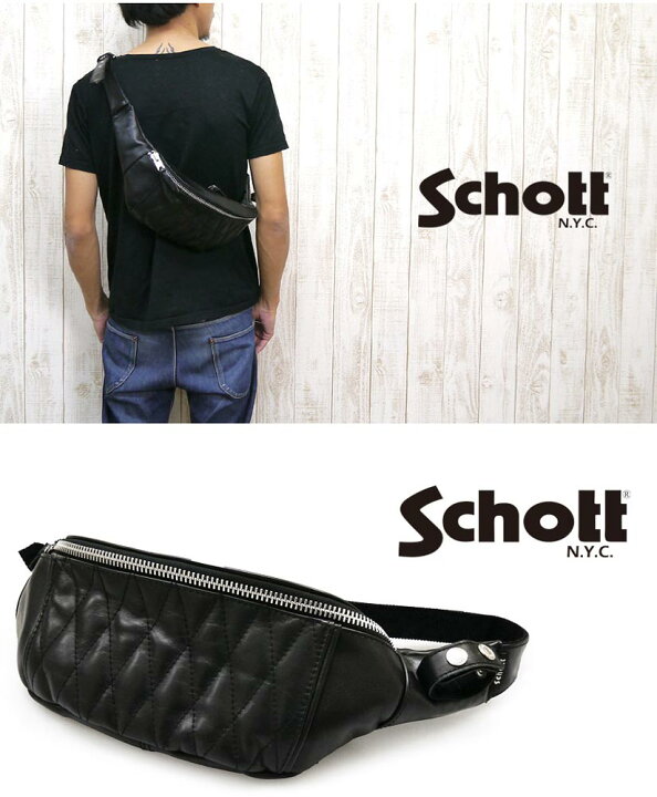 楽天市場】ショット Schott レザー ウエスト メッセンジャー ボディ 