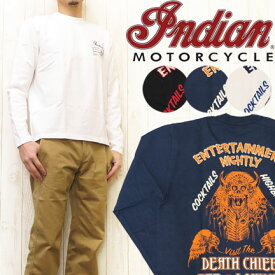 インディアンモーターサイクル Indian Motorcycle 長袖プリントTシャツ「DEATH CHIEF」