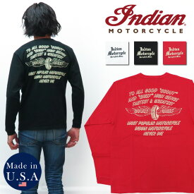 インディアンモーターサイクル Indian Motorcycle 長袖 プリント Tシャツ "SCOUT" & "CHIEF" IM68342