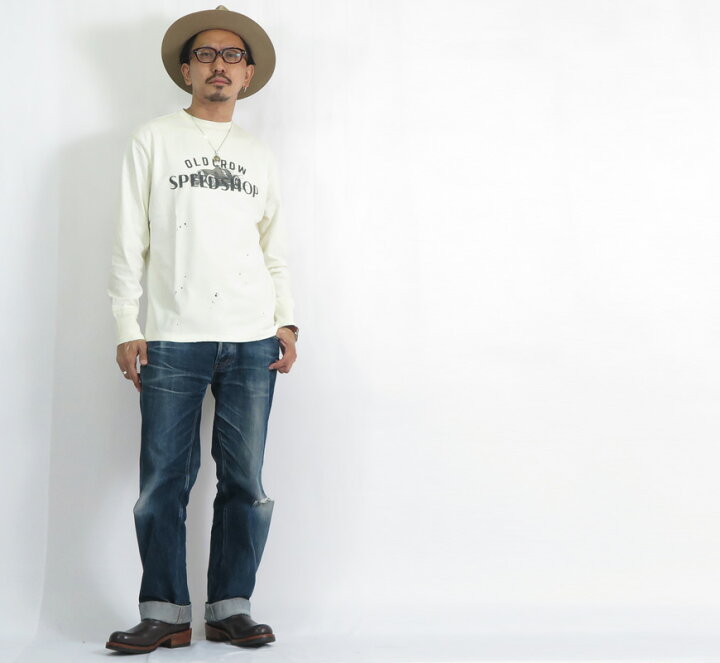 楽天市場】OLD CROW オールドクロウ 長袖 クルーネック Tシャツ SPEED 