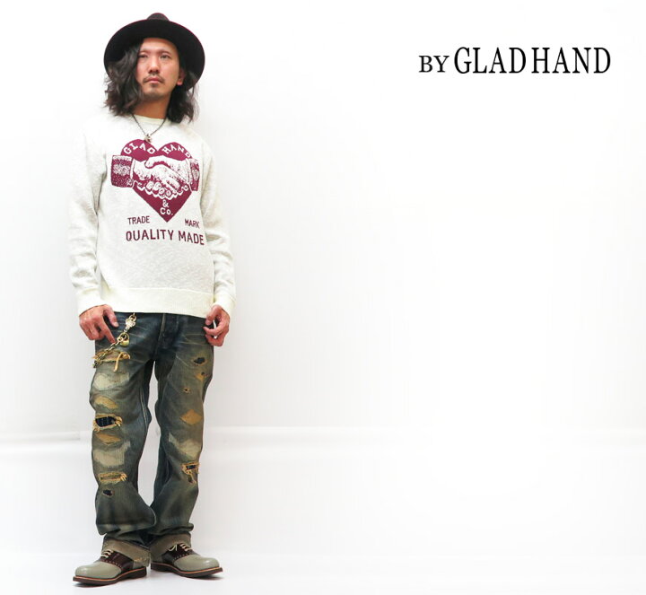 楽天市場】BY GLAD HAND バイ グラッドハンド コットン ニット クルー 