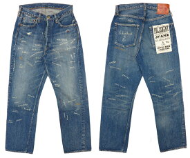 フルカウント × グラッドハンド FULLCOUNT GLAD HAND 0105 LOOSE STRAIGHT ハンドペイント ジーンズ ルーズストレート 13.7oz ジンバブエコットン ユーズドウォッシュ デニム HIT