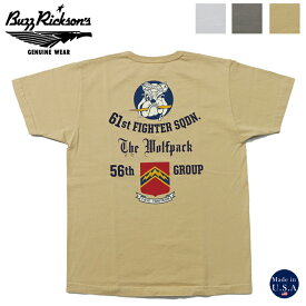 バズリクソンズ BUZZ RICKSON'S 半袖 Tシャツ 61st FIGHTER.SQ. Made in U.S.A BR79124
