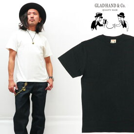 GLAD HAND グラッドハンド 半袖 Tシャツ クルーネック 天竺生地 パックTee GLADHAND-01