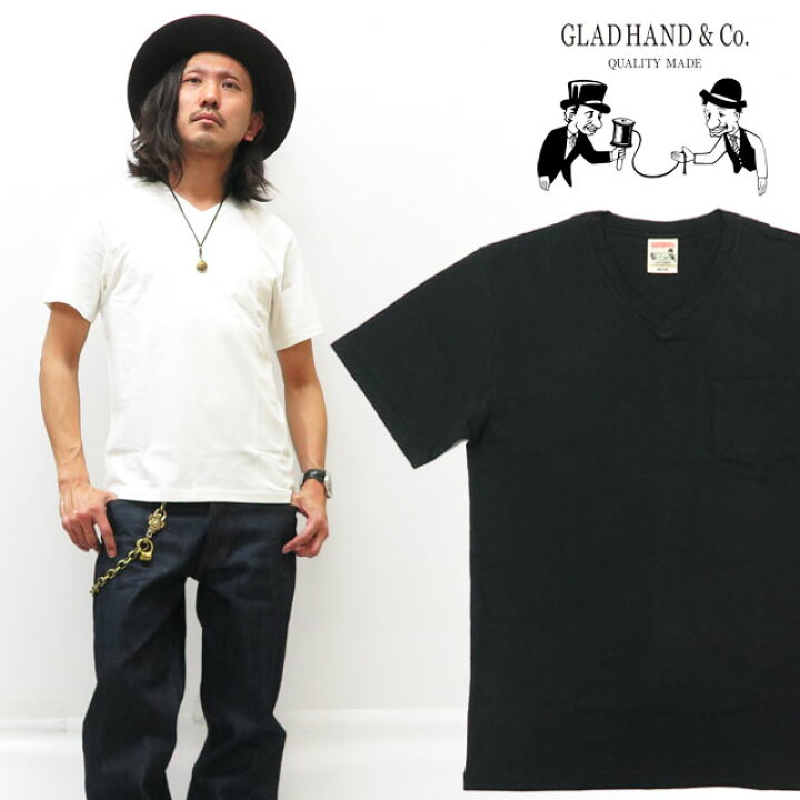 楽天市場】GLAD HAND グラッドハンド 半袖 Tシャツ Vネック 天竺生地 
