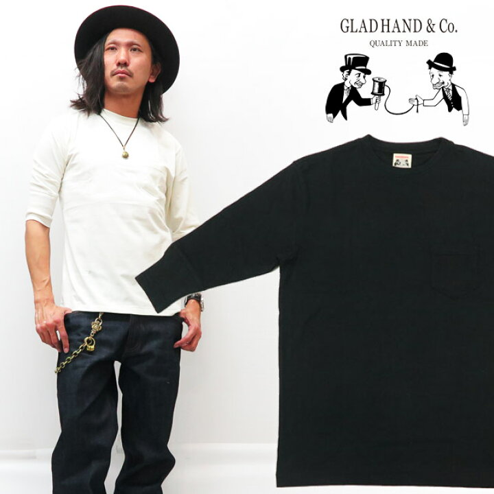 楽天市場】GLAD HAND グラッドハンド 5分袖 Tシャツ クルーネック 胸 