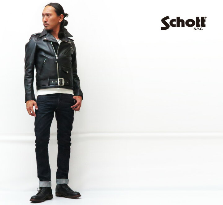 楽天市場】ショット Schott 613UST ONE STAR ダブルライダースレザー 