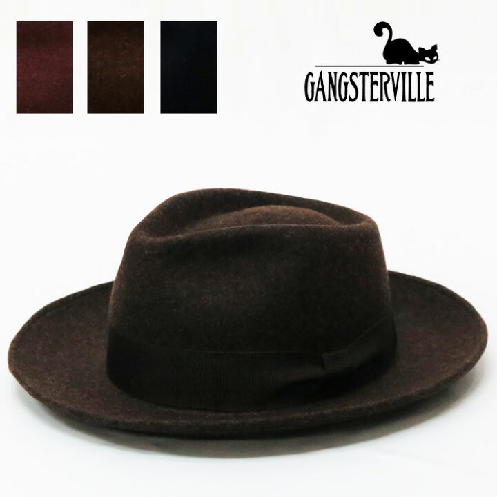 楽天市場】GANGSTERVILLE ギャングスタービル ウールフェルト ハット 